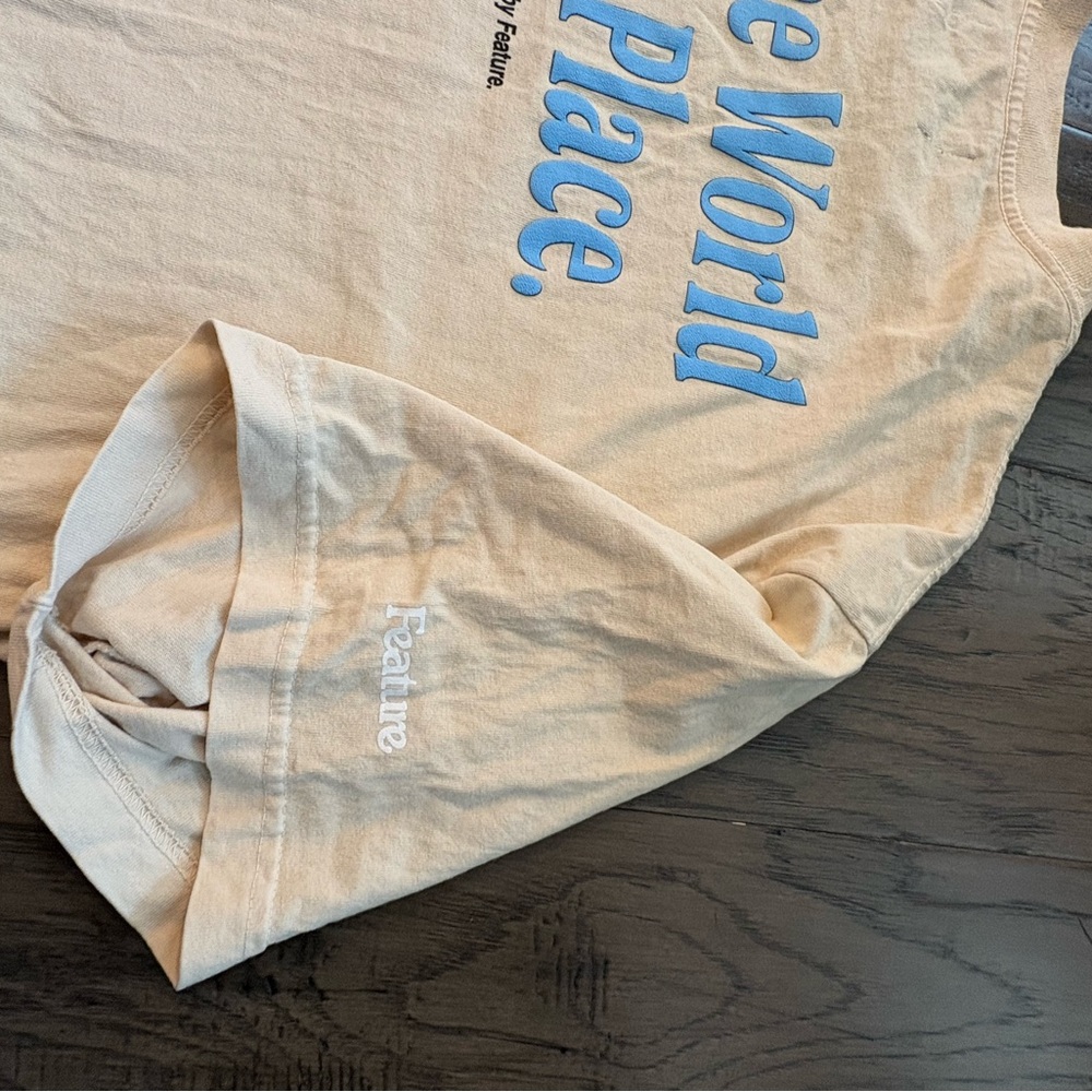 Feature EVERY DAY TEE - ALMOND OIL Earth Day T-Shirt - Cream - Picture 5 of 5